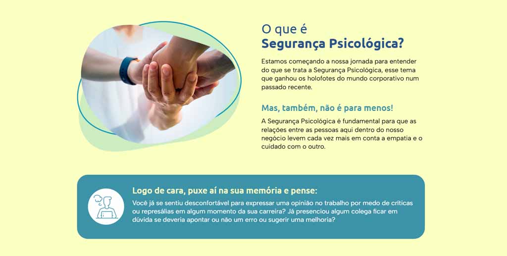 Soft skill Segurança Psicológica Curso de Catálogo